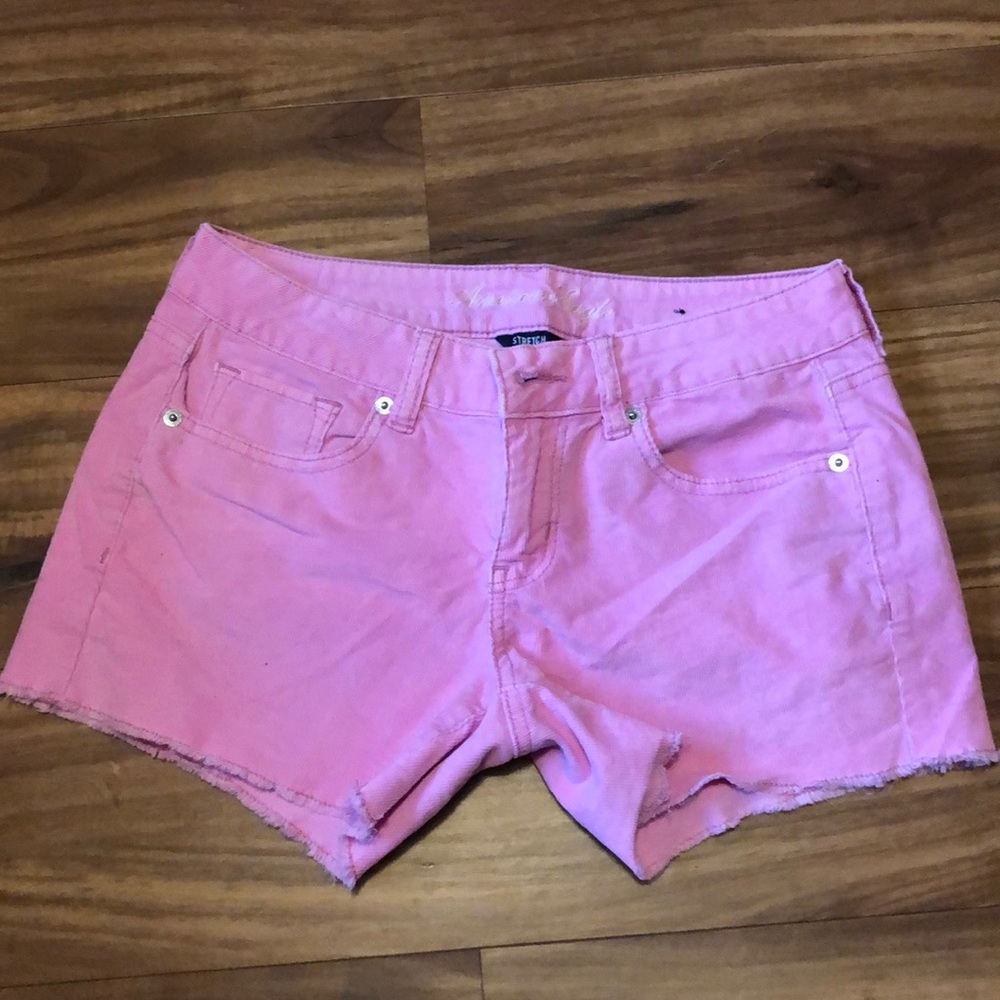American Eagle Pastel Pink Midi Shorts